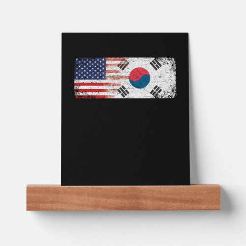 South Korean American Flag   Picture Ledge