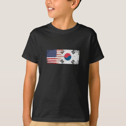 South Korean American Flag  T_Shirt
