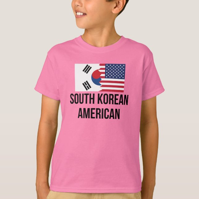 South Korean American Flag T-Shirt (Front)