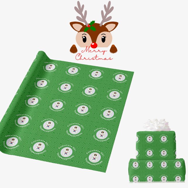 South Korean Angel Christmas Flag Personalized  Wrapping Paper (Creator Uploaded)