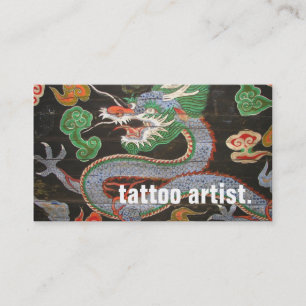 South Korean Dragon Art Namdaemun Tattoo Artist Business Card