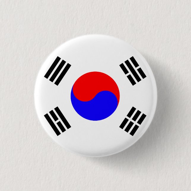 South Korean Flag Button (Front)