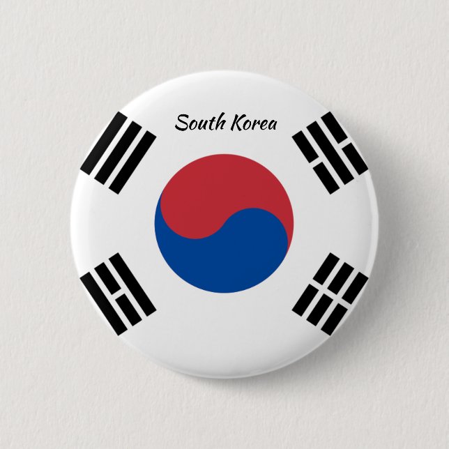 South Korean Flag Button (Front)