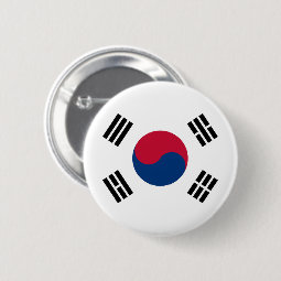 Korean Button South Korean flag Button | Zazzle