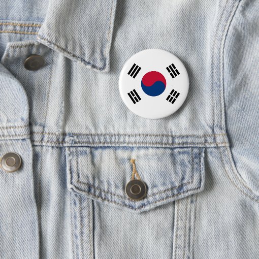 South Korean flag Button Zazzle