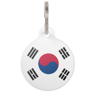 South Korean flag-coat of arms Pet ID Tag