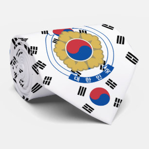 South Korean Flag & Emblem, Flag of South Korea Neck Tie