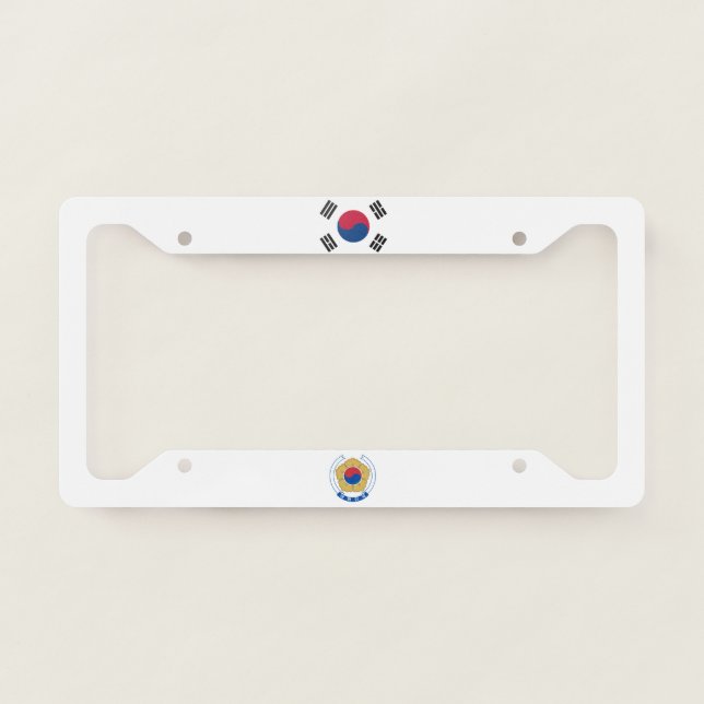 South Korean flag-emblem License Plate Frame (Front)