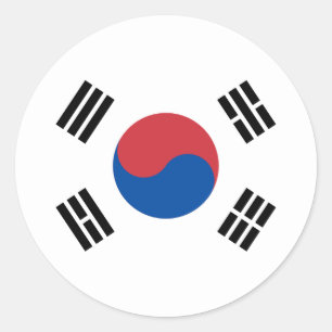 South Korean Flag, Flag of South Korea Classic Round Sticker