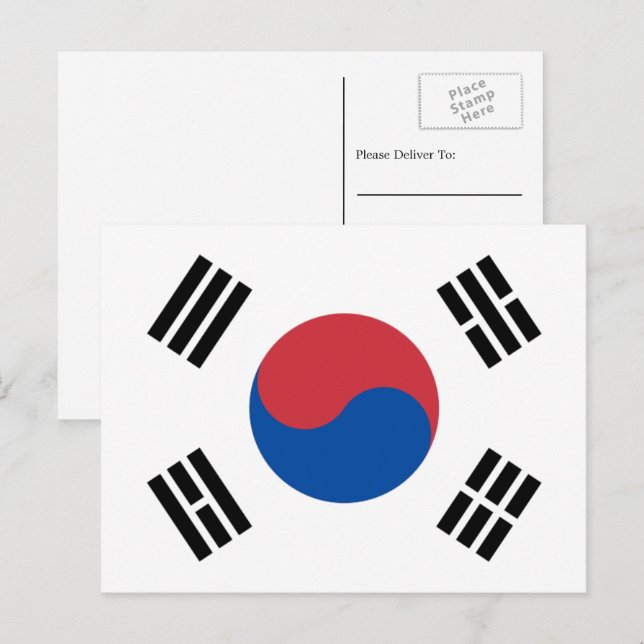 South Korean Flag, Flag of South Korea Postcard (Front/Back)