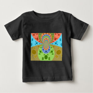 South Korean Flag Inspired Abstract Art Print Baby T-Shirt