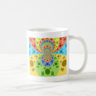 South Korean Flag Inspired Abstract Art Print Coffee Mug