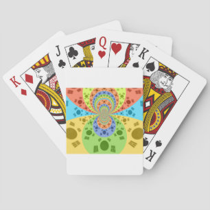 South Korean Flag Inspired Abstract Art Print Poker Cards