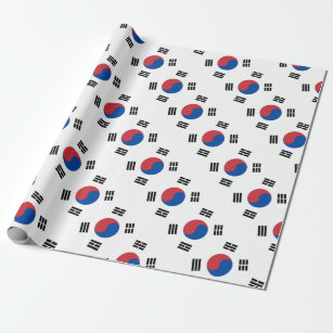 Korean modern pattern wrapping paper book style, Paper Packaging