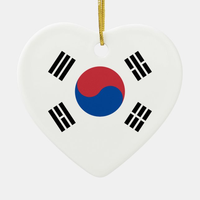 South Korean Flag - Korea - Taegeukgi - 대한민국의 국기 Ceramic Ornament (Front)