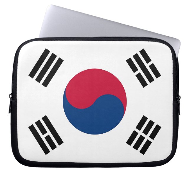 South Korean Flag Laptop Sleeve (Front)