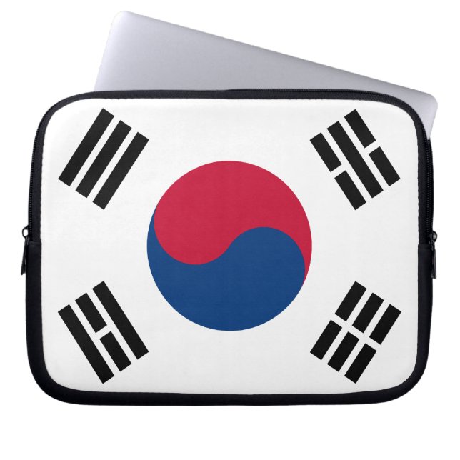 South Korean Flag Laptop Sleeve (Front)