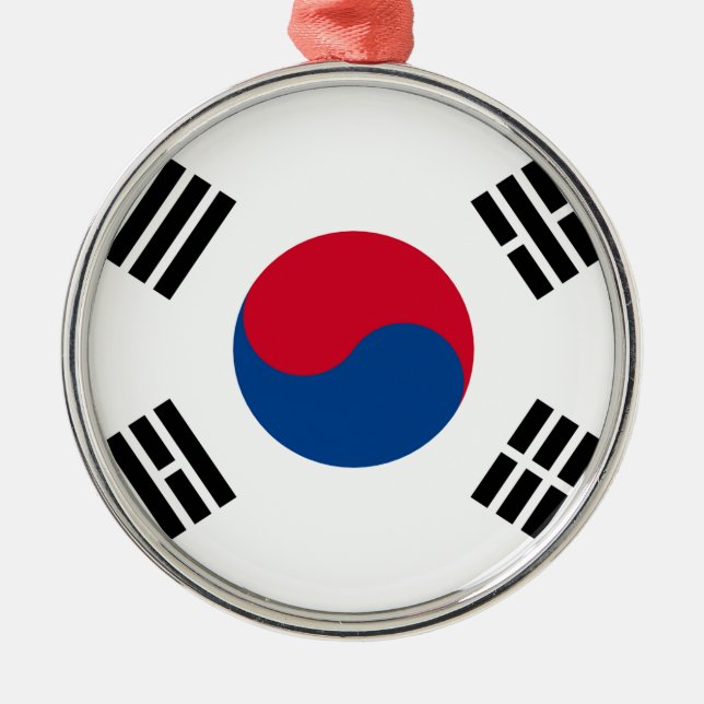 South Korean Flag Metal Ornament (Front)