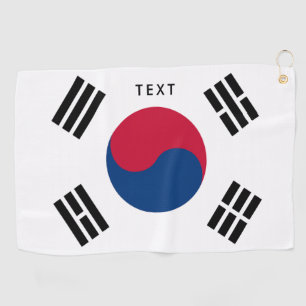 South Korean flag of Korea custom golfing gift Golf Towel