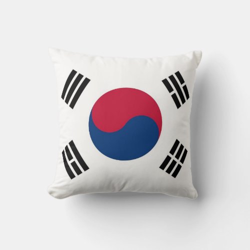 South Korean Flag on American MoJo Pillow