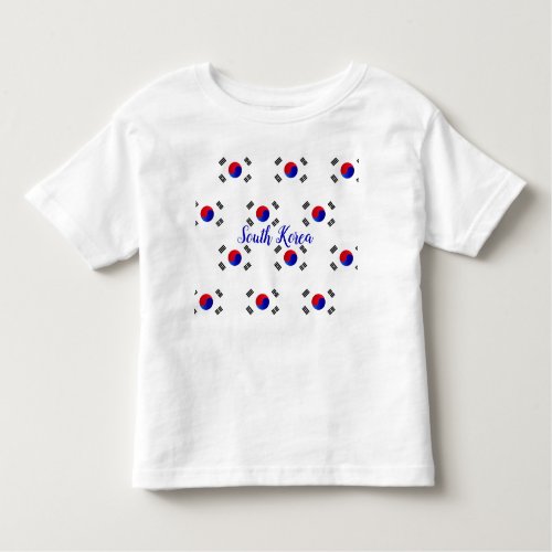 South Korean Flag Patterned Toddler T_shirt