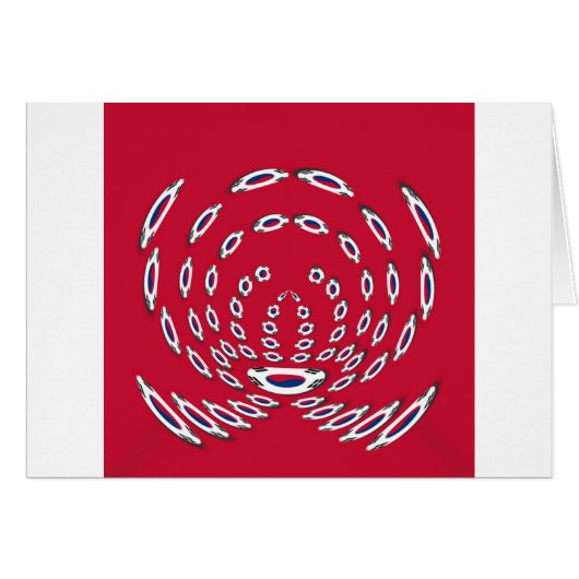 South Korean Flag Polka Dots: A Floral Twist (Front Horizontal)