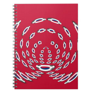 South Korean Flag Polka Dots: A Floral Twist Notebook