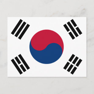 South Korean Flag Postcard