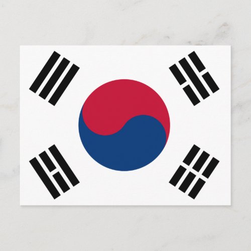 South Korean Flag Postcard