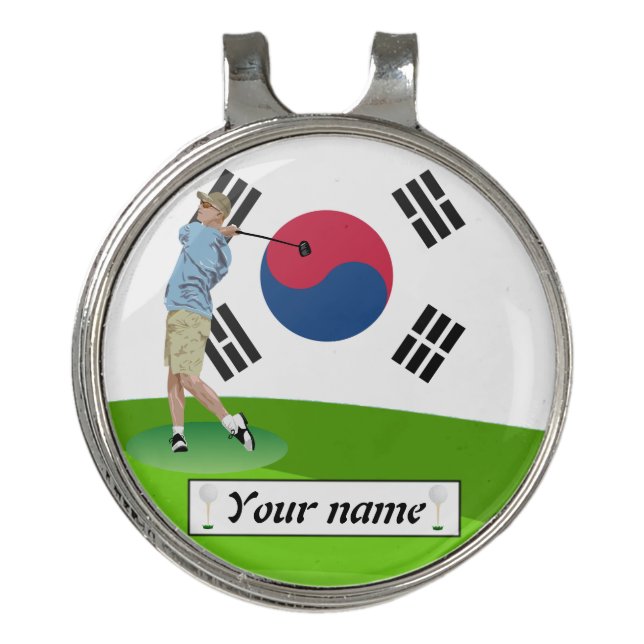 South Korean golfer Golf Hat Clip (Front)