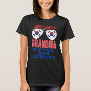South Korean Grandma South Korea Flag Sunglasses T-Shirt