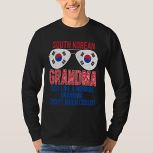 South Korean Grandma South Korea Flag Sunglasses T-Shirt