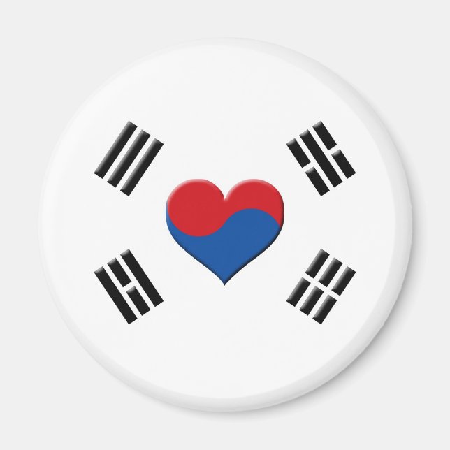 South Korean Heart Magnet (Front)