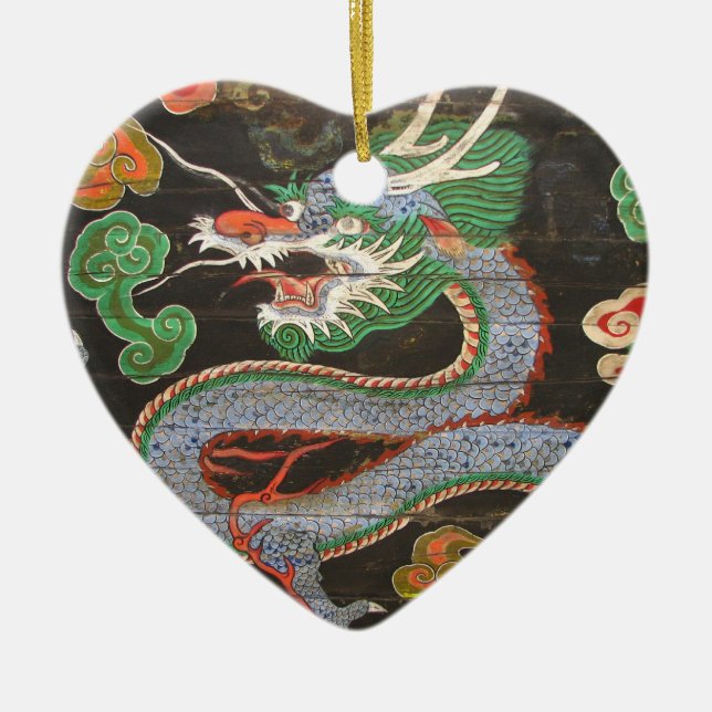 South Korean Namdaemun Sungnyemun Dragon Ceramic Ornament (Front)