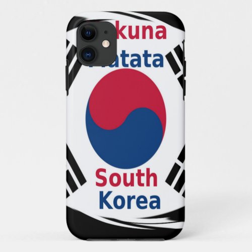 South Korean National Flag Colors iPhone 11 Case