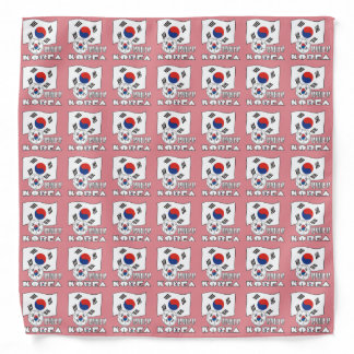 South Korean Soccer Ball and Flag Bandana