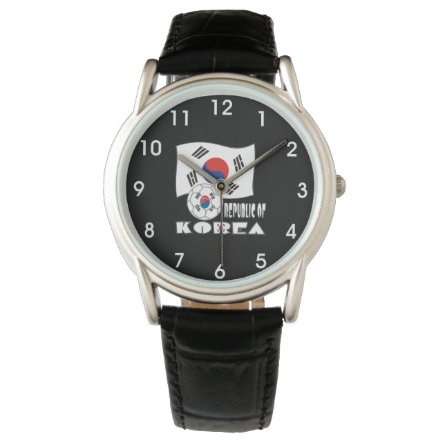 South Korean Soccer Ball and Flag Watch (Front)