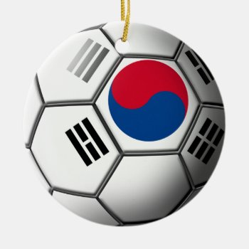 South Korean Soccer Ornament by tjssportsmania at Zazzle