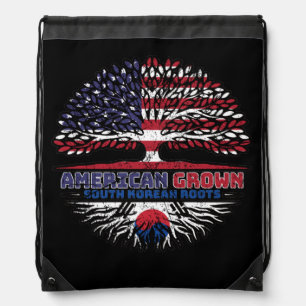South Korean South Korea US American USA United Drawstring Bag