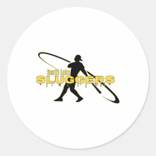 South Lake Sluggers Bysebyll Team Fan Classic Round Sticker