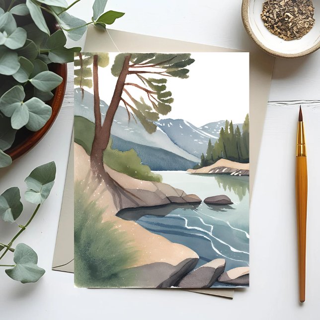 South Lake Tahoe | Watercolor Landscape Postcard (Creator Uploaded)