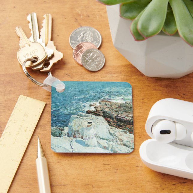 South Ledges, Appledore by Frederick Childe Hassam Keychain (Desk)