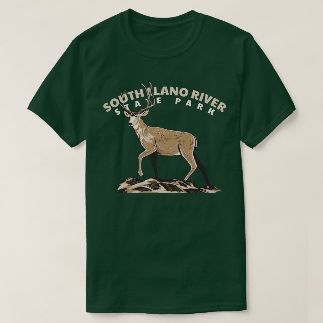South Llano River State Park Texas Roaming Deer 1 T-Shirt (Design Front)