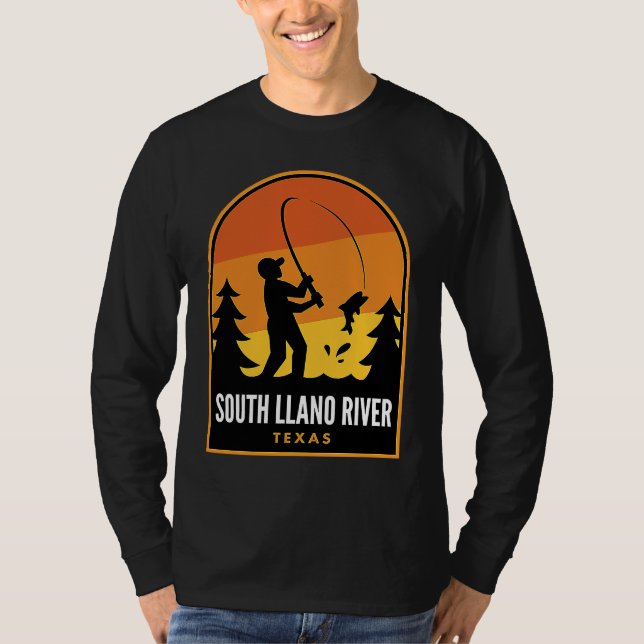 South Llano River Texas Fishing T-Shirt (Front)