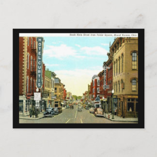 South Main Street from Public Square, Mount Vernon Postcard