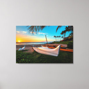 South Maui Beach at Sunset Maui, Hawaii Canvas Print