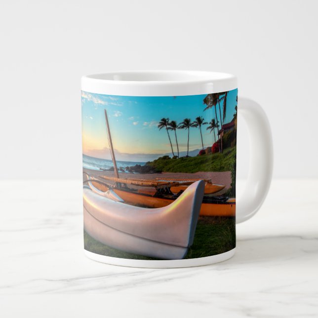 South Maui Beach at Sunset | Maui, Hawaii Giant Coffee Mug (Front Right)
