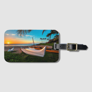 South Maui Beach at Sunset Maui, Hawaii Luggage Tag