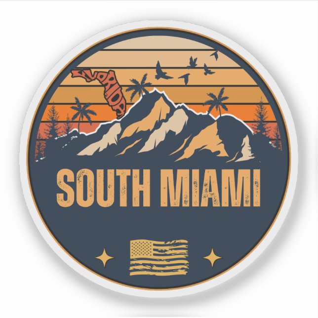 South Miami, Florida  Sticker (Front)