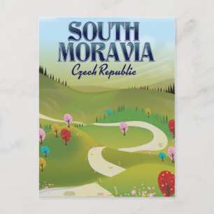 south moravia Czech Republic travel poster Postcard